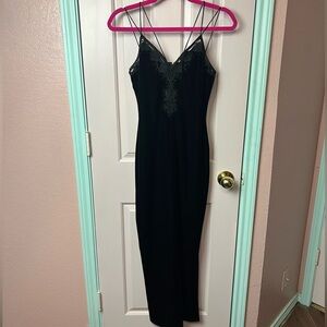 Vintage 90's Y2K Caché Velvet Maxi Slip Dress